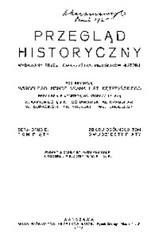 Przegląd Historyczny : dwumiesięcznik naukowy T. 25 (serii drugiej tom piąty) 1925