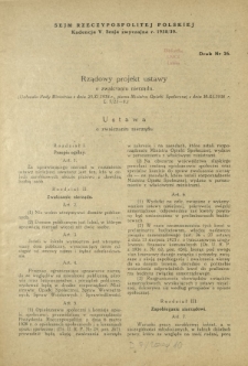 Rządowy projekt ustawy o zwalczaniu nierządu. Druk Nr 26