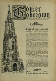 Goniec Obozowy : wiadomości dla internowanych R. 1, nr 6 (6 października 1940)