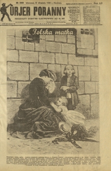 Kurjer Poranny : niedzielny dodatek ilustrowany do R.52, No 265 (23 września 1928)