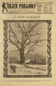 Kurjer Poranny : tygodniowy dodatek ilustrowany do R. 55, No 25 (25 stycznia 1931)