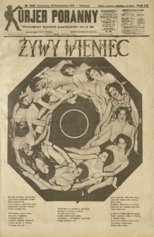 Kurjer Poranny : tygodniowy dodatek ilustrowany do R. 55, No 289 (18 października 1931)