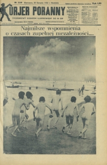 Kurjer Poranny : tygodniowy dodatek ilustrowany do R. 56, No 239 (28 sierpnia 1932)