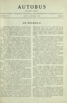 Autobus / red. Aleksander Barczewski. R. 2, nr 3-4 (luty-marzec 1932)