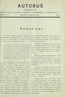Autobus. R. 2, nr 9-10 (sierpień-wrzesień 1932)