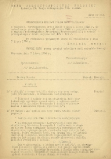 Sprawozdanie Komisji Przemysłowo-Handlowej o zmianach, wprowadzonych przez Senat w dniu 1 lipca 1938 r. do uchwalonego przez Sejm w dniu 31 marca 1938 r. (...). Druk nr 872 [Dodatek do] : Sprawozdanie Stenograficzne z ... Posiedzenia Sejmu Rzeczypospolitej z dnia ... (IV Kadencja 1935-1938)