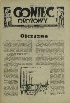 Goniec Obozowy : pismo żołnierzy internowanych R. 3, Nr 16 (15 sierpnia 1942)