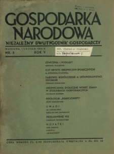 Gospodarka Narodowa : niezależny dwutygodnik gospodarczy. R. 5, nr 2 (15 stycznia 1935)