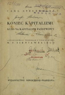 Koniec kapitalizmu : kurs na kapitalizm państwowy