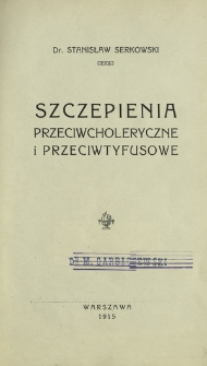 Szczepienia przeciwcholeryczne i przeciwtyfusowe