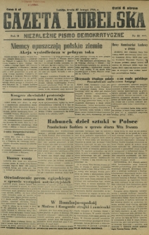 Gazeta Lubelska : niezależne pismo demokratyczne. R. 2, nr 58=367 (27 lutego 1946)