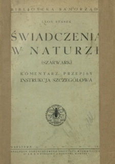 Świadczenia w naturze : (szarwark) : komentarz, przepisy, instrukcja szczegółowa