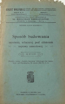 Sposób budowania za pomocą wtłaczanej pod ciśnieniem zaprawy cementowej