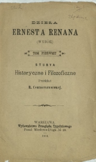 Studya historyczne i filozoficzne