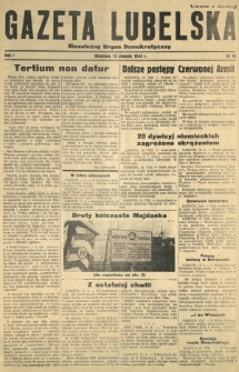 Gazeta Lubelska : niezależny organ demokratyczny. R. 1, nr 10 (13 sierpnia 1944)