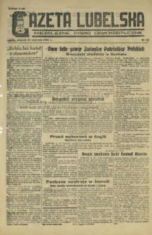 Gazeta Lubelska : niezależne pismo demokratyczne. 1945, nr 112 (12 czerwca)