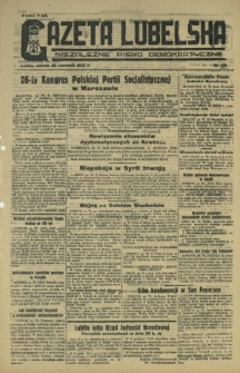 Gazeta Lubelska : niezależne pismo demokratyczne. 1945, nr 129 (30 czerwca)