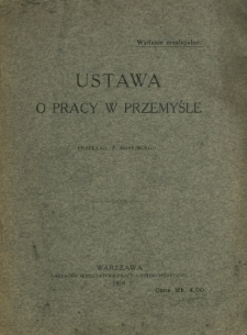 Ustawa o pracy w przemyśle