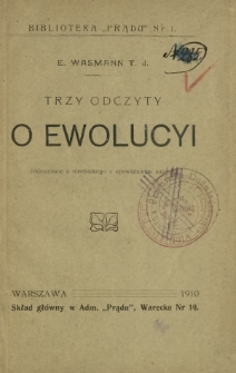 Trzy odczyty o ewolucyi