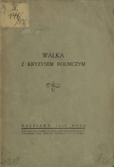 Walka z kryzysem rolniczym