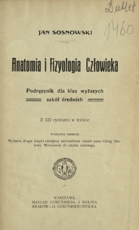 Anatomia i fizyologia człowieka : podręcznik dla klas wyższych szkół średnich