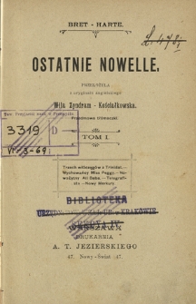 Ostatnie nowele. T. 1