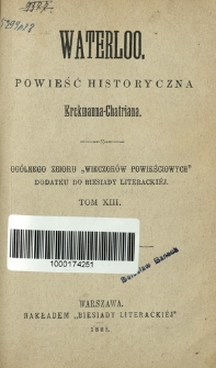 Waterloo : powieść historyczna