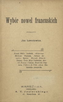 Wybór nowel francuskich
