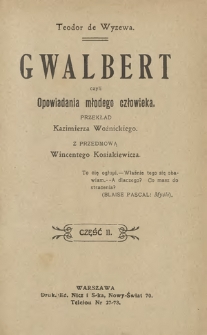 Gwalbert czyli Opowiadania młodego człowieka. Cz. 2