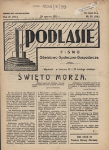 Podlasie : pismo oświatowo-społeczno-gospodarcze R. 3 (8) nr 39 (114)