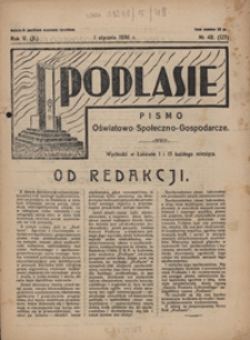 Podlasie : pismo społeczno-gospodarczo-oświatowe R. 5 (10) nr 48 (123)