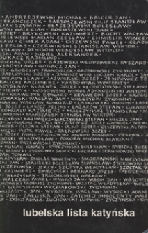 Lubelska lista katyńska : księga pamięci Lubelskiej Rodziny Katyńskiej