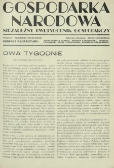 Gospodarka Narodowa : niezależny dwutygodnik gospodarczy. [R. 2, nr 4 (15 lutego 1932)]