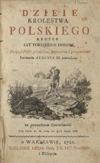 Dzieie Krolestwa Polskiego Krotko Lat Porządkiem Opisane