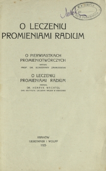O leczeniu promieniami radium