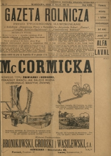 Gazeta Rolnicza : pismo tygodniowe ilustrowane. R. 71, nr 21 (22 maja 1931)