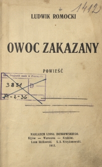 Owoc zakazany : powieść
