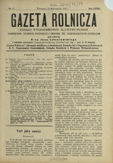 Gazeta Rolnicza : pismo tygodniowe ilustrowane. R. 73, nr 17 (28 kwietnia 1933)