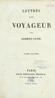 Lettres d'un voyageur. T. 2
