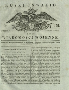 Ruski Inwalid czyli wiadomości wojenne. 1818, nr 131 (9 czerwca)