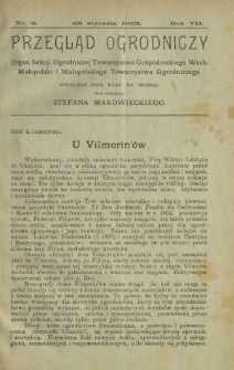 Przegląd Ogrodniczy : organ Małopolskiego Towarzystwa Ogrodniczego i Sekcji Ogrodniczej Towarzystwa Gospodarskiego Wsch. Małopolski R. 7, Nr 2 (28 stycznia 1923)