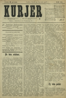 Kurjer / redaktor i wydawca Stanisław Korczak. - R. 3, nr 17 (22 stycznia 1908)