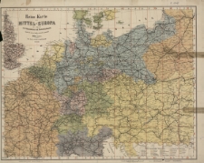 Reise-Karte von Mittel-Europa : mit Angabe der Bahnstationen und Postverbindungen