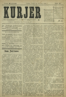 Kurjer / redaktor i wydawca Stanisław Korczak. - R. 3, nr 23 (29 stycznia 1908)