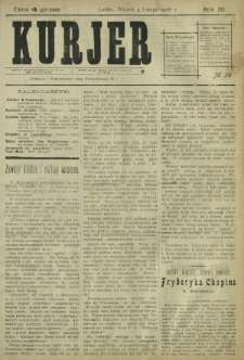 Kurjer / redaktor i wydawca Stanisław Korczak. - R. 3, nr 28 (4 lutego 1908)