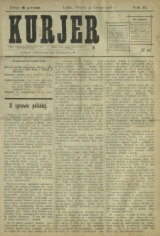 Kurjer / redaktor i wydawca Stanisław Korczak. - R. 3, nr 46 (25 lutego 1908)