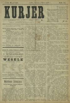 Kurjer / redaktor i wydawca Stanisław Korczak. - R. 3, nr 56 (7 marca 1908)