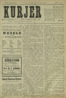 Kurjer / redaktor i wydawca Stanisław Korczak. - R. 3, nr 98 (30 kwietnia 1908)