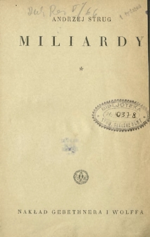 Miliardy. [T. 1]