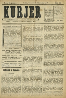 Kurjer / redaktor i wydawca Stanisław Korczak. - R. 3, nr 230 (8 października 1908)